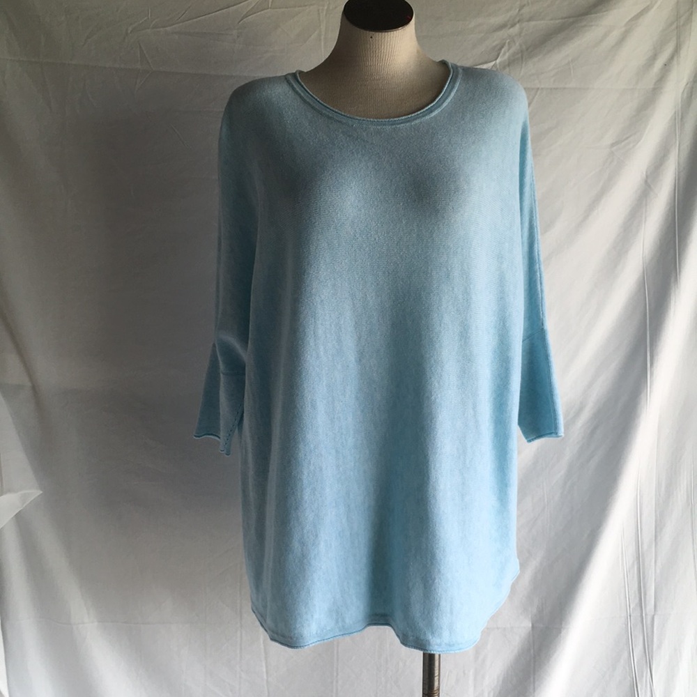 Purejill light blue oversized cotton sweater Sz XS